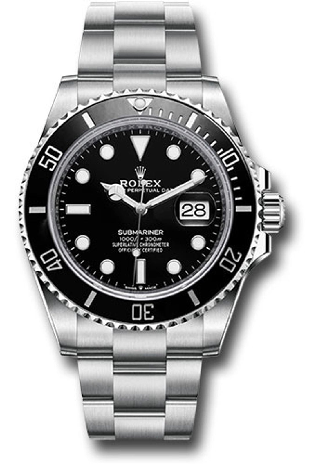 Rolex Submariner Black Dial on Oyster 126610LN 2021