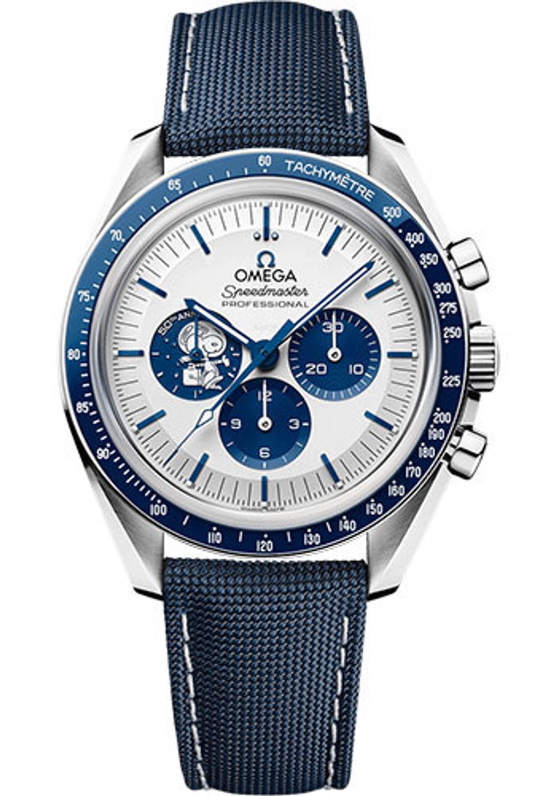 Omega Speedmaster Anniversary Series Co-Axial Master Chronometer Chronograph ‚ÄúSilver Snoopy Award‚Äù Silver Dial on Nylon Strap 310.32.42.50.02.001 2020