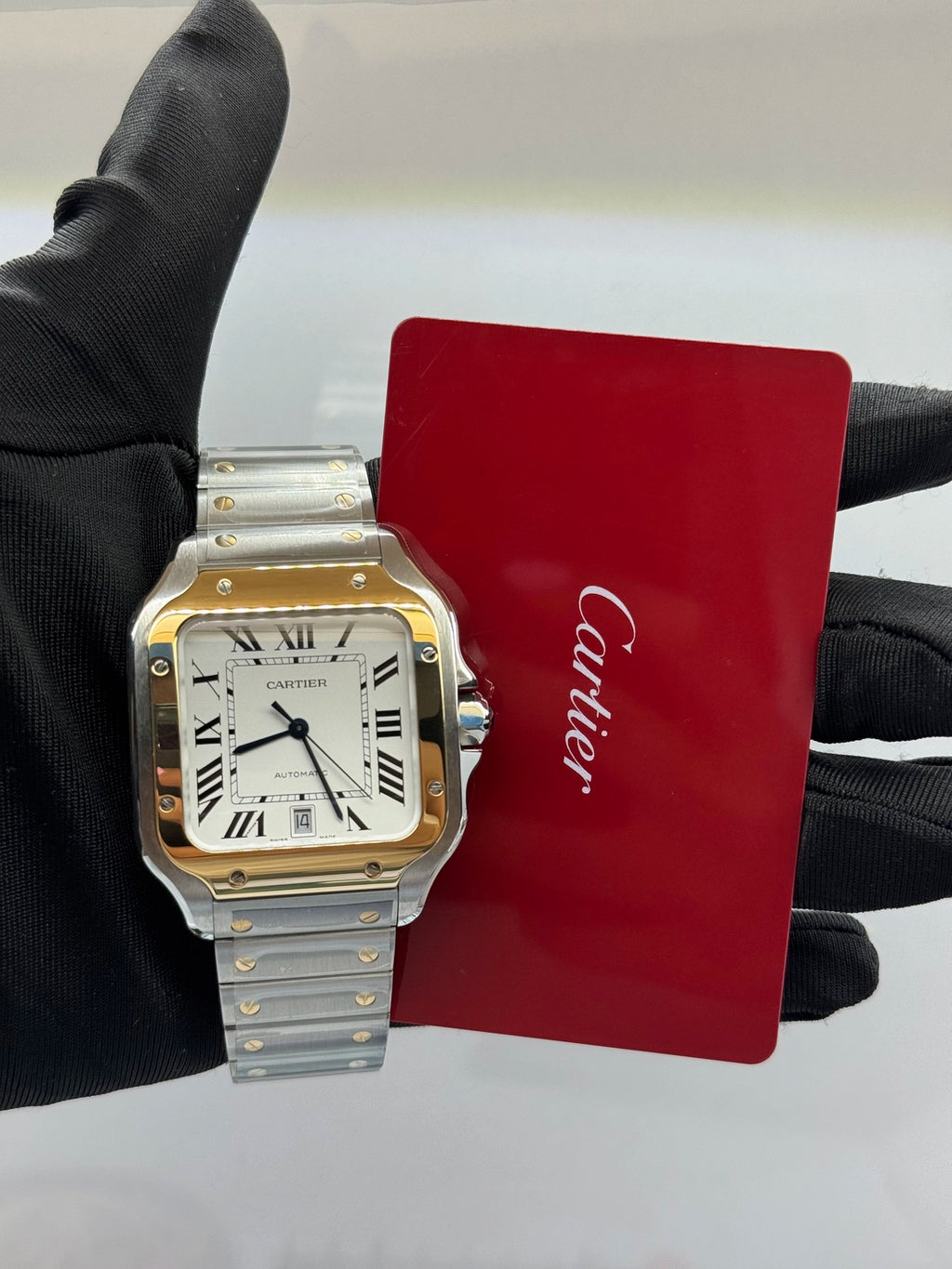 Cartier Santos de Cartier Large Silver Dial on Bracelet W2SA0009 Complete 2021