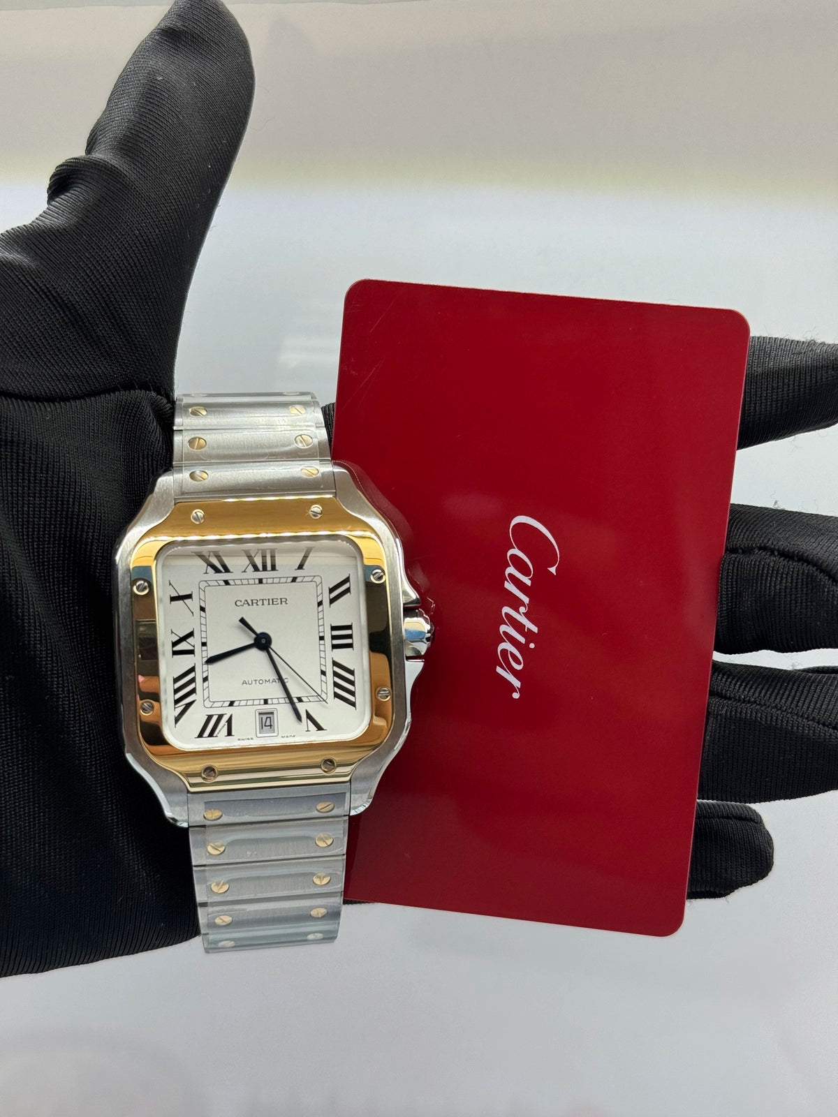 Cartier Santos de Cartier Large Silver Dial on Bracelet W2SA0009 Complete 2021