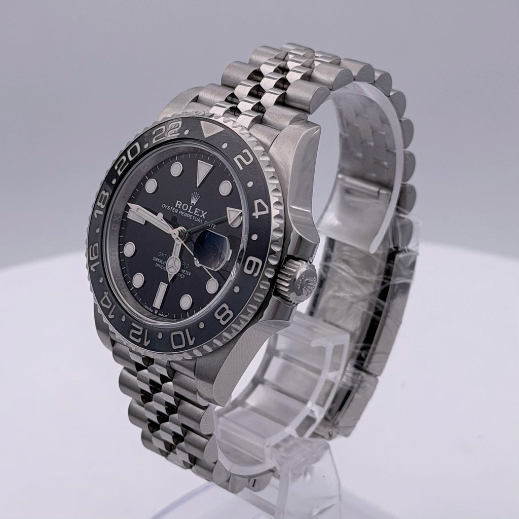 Rolex GMT-Master II Bruce Wayne Black Dial on Jubilee 126710GRNR Papers 2026