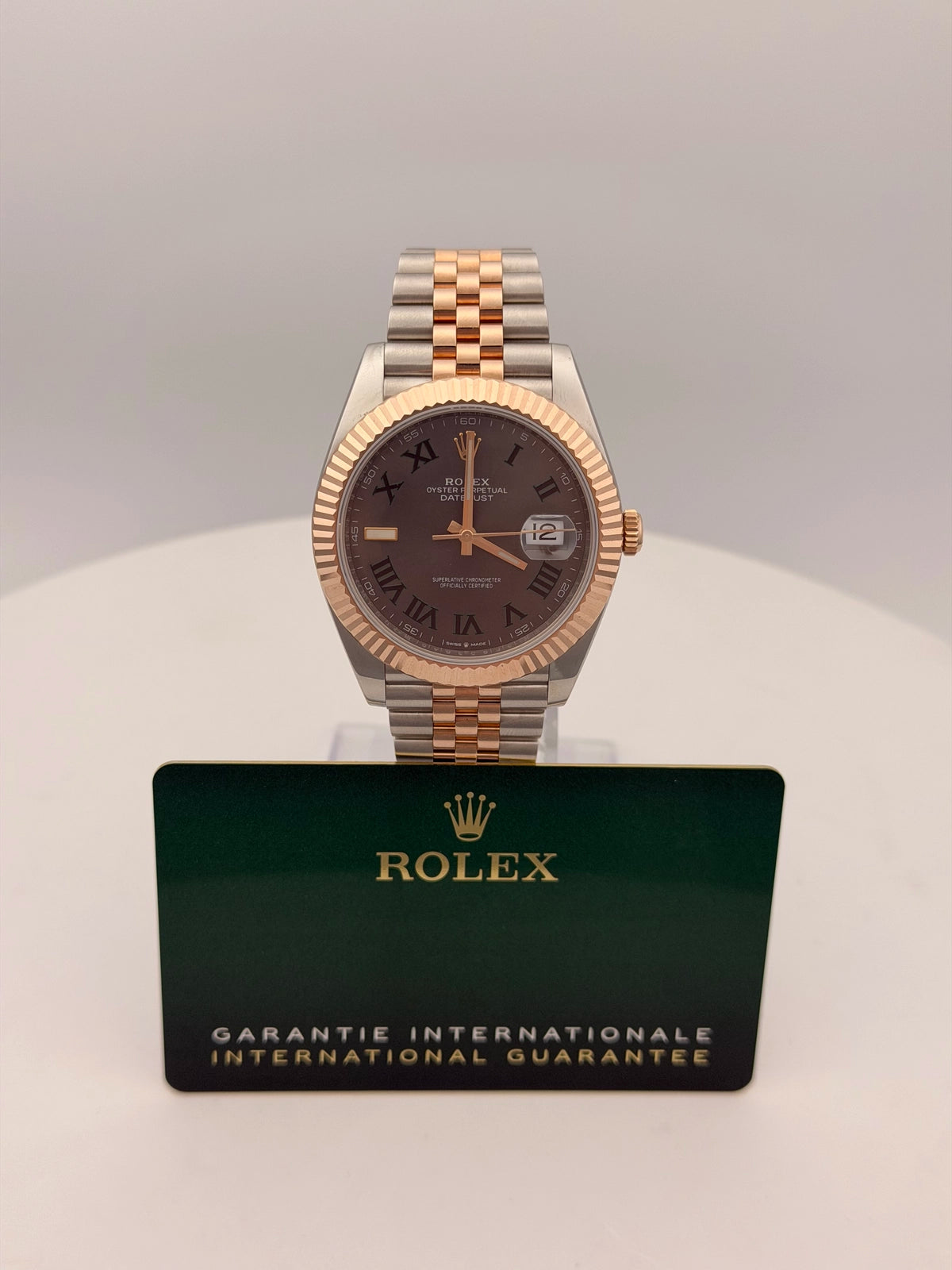 Rolex Datejust 41 Slate Gray Green Roman Dial on Jubilee 126331 Card 2026