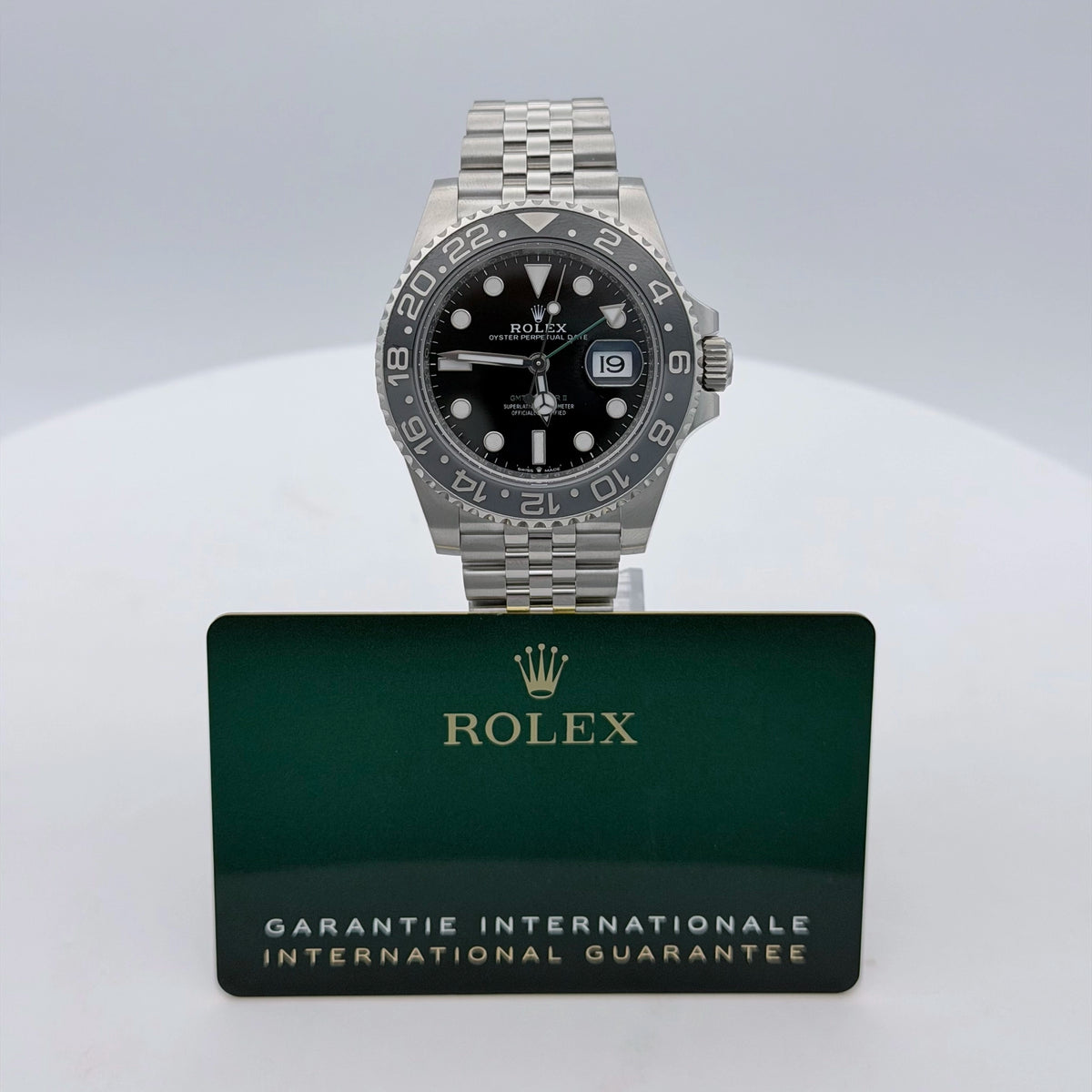 Rolex GMT-Master II Bruce Wayne Black Dial on Jubilee 126710GRNR Papers 2026
