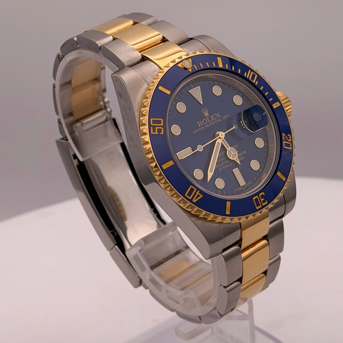 Rolex Submariner Black Index Dial on Oyster 116613 Card 2014