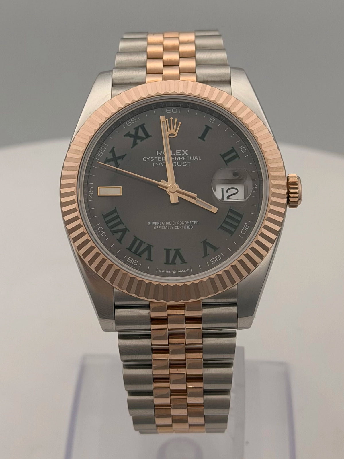 Rolex Datejust 41 Slate Gray Green Roman Dial on Jubilee 126331 Card 2026