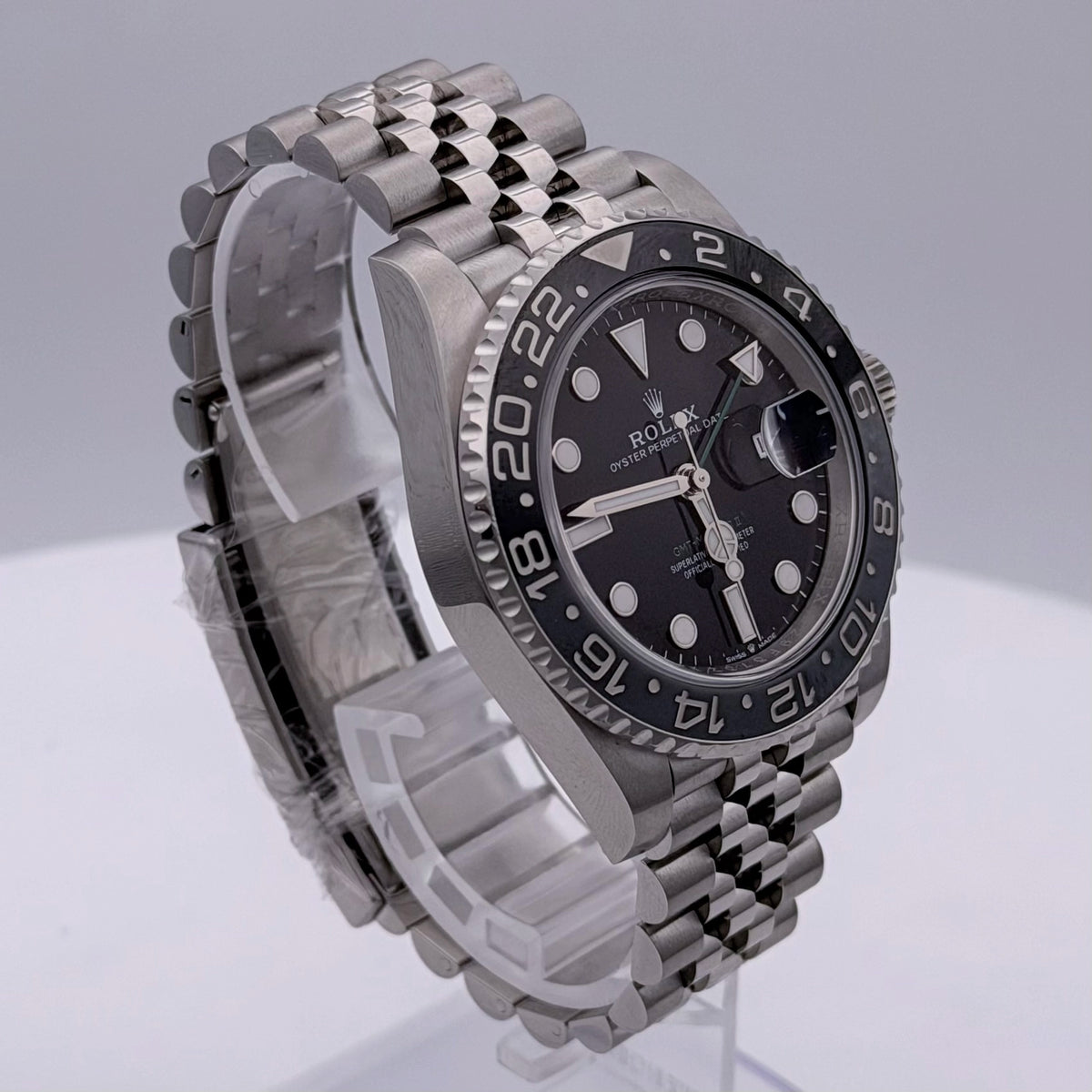 Rolex GMT-Master II Bruce Wayne Black Dial on Jubilee 126710GRNR Papers 2026