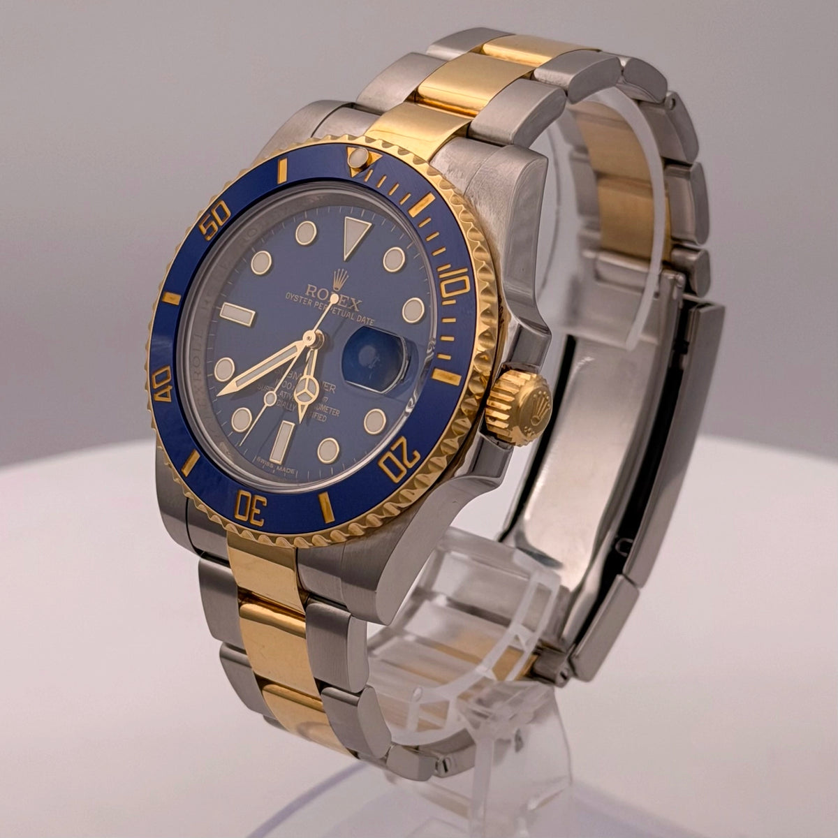 Rolex Submariner Black Index Dial on Oyster 116613 Card 2014