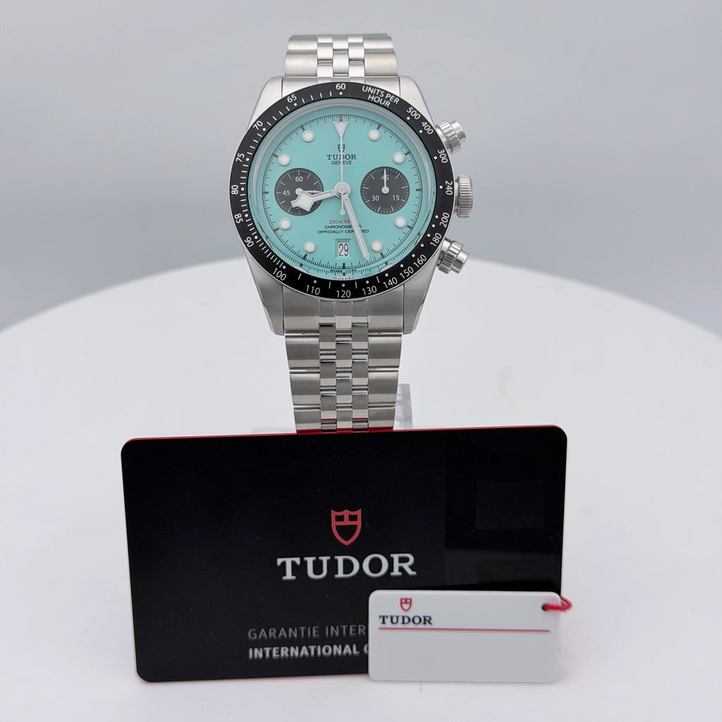Tudor Black Bay Chrono Turquoise Dial on Stainless Steel M79360N-0024 Complete 2026