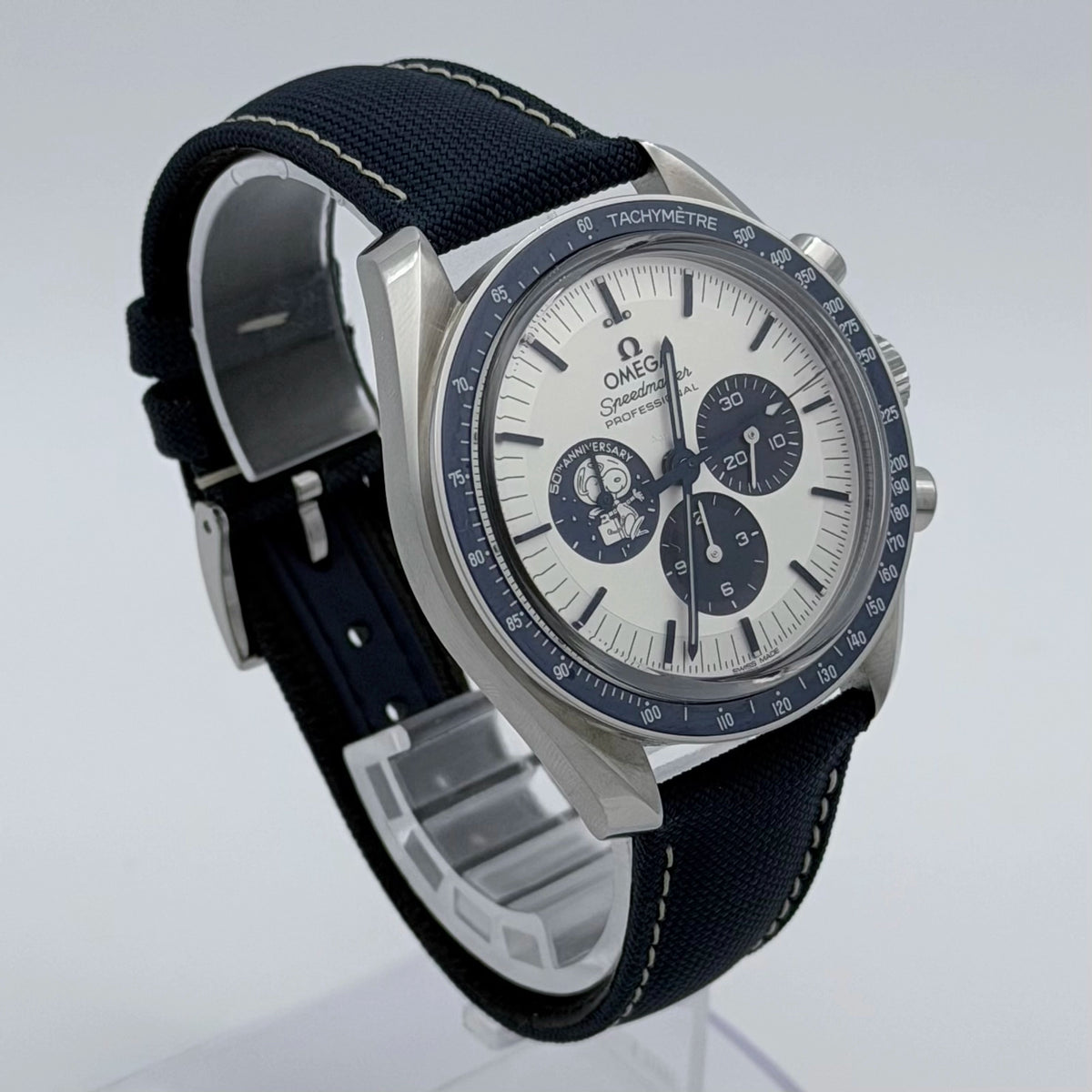 Omega Speedmaster Anniversary Series Co-Axial Master Chronometer Chronograph ‚ÄúSilver Snoopy Award‚Äù Silver Dial on Nylon Strap 310.32.42.50.02.001 2020