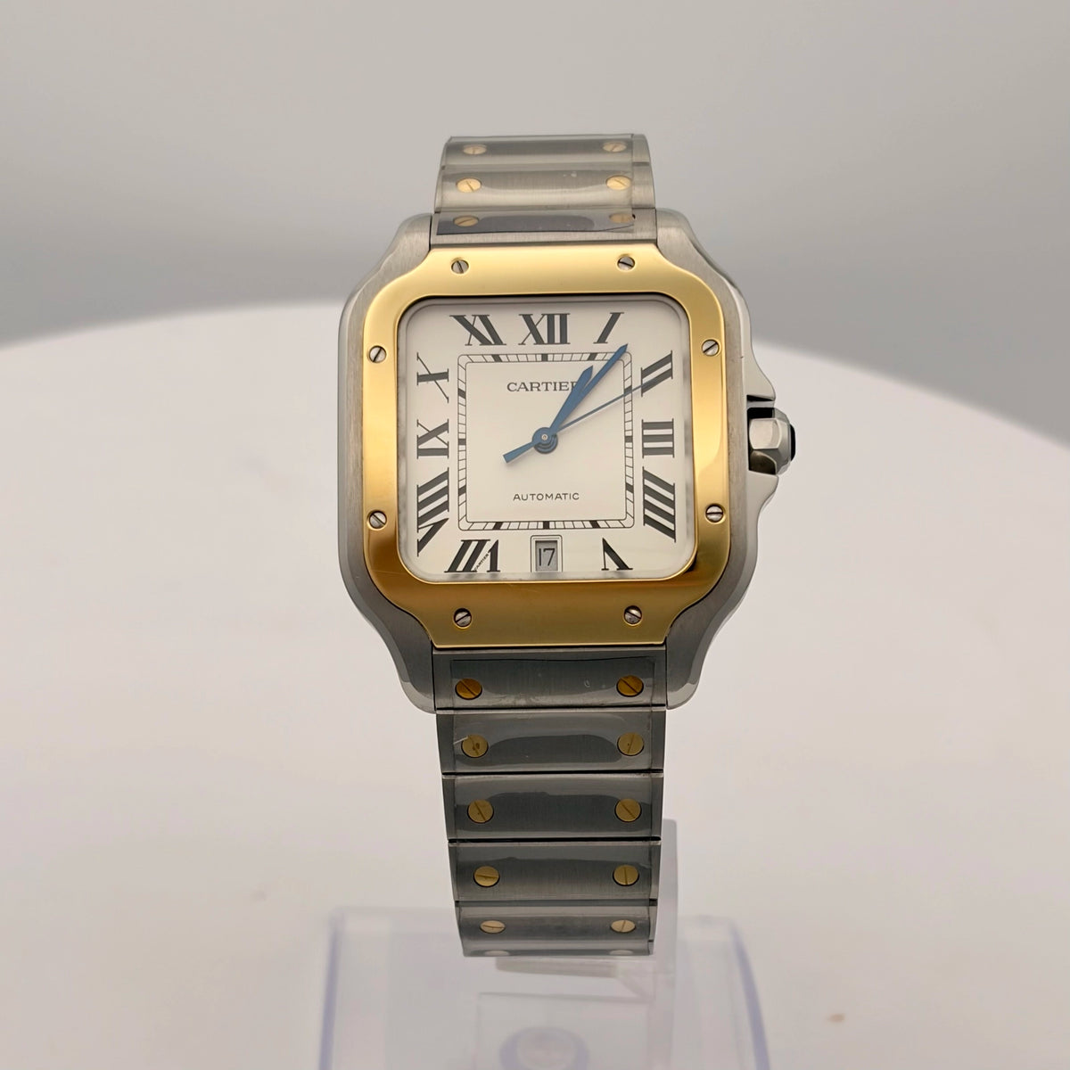 Cartier Santos de Cartier Large Silver Dial on Bracelet W2SA0009 Complete 2021